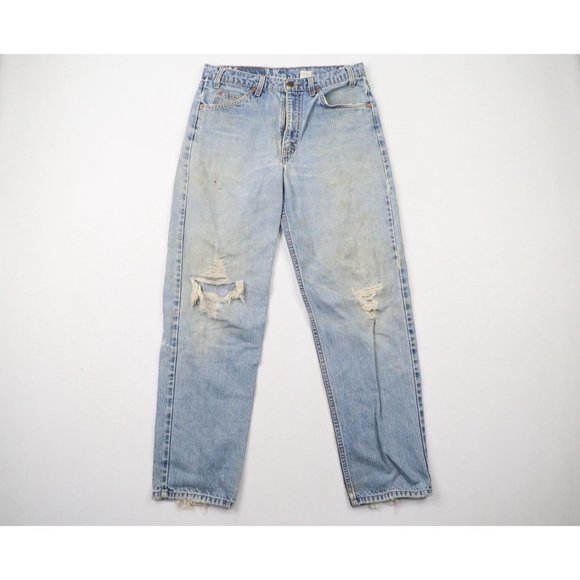 Vintage 90s Levis 550 Orange Tab Mens 32x32 Thrashed Relaxed Fit Denim Jeans